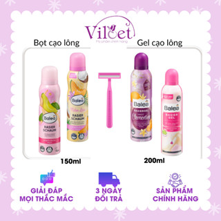 [CHE TÊN] Bọt & Gel cạo lông Balea Đức 150ml, dọn lông vùng kín, bikini, nách, chân - Shop Viloet