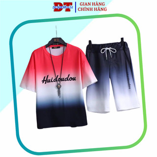 Bộ Đồ Thể Thao Áo Thun Tay Ngắn Phối Quần Short Siêu Mát Nhanh Khô Màu Kiểu Hàn Quốc Thời Trang Mùa Hè Cho Nam Nữ HUI
