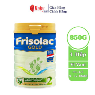 [Date T5/25] Sữa Bột Frisolac Gold 2 lon thiếc 850G-cho trẻ từ 6-12 tháng tuổi