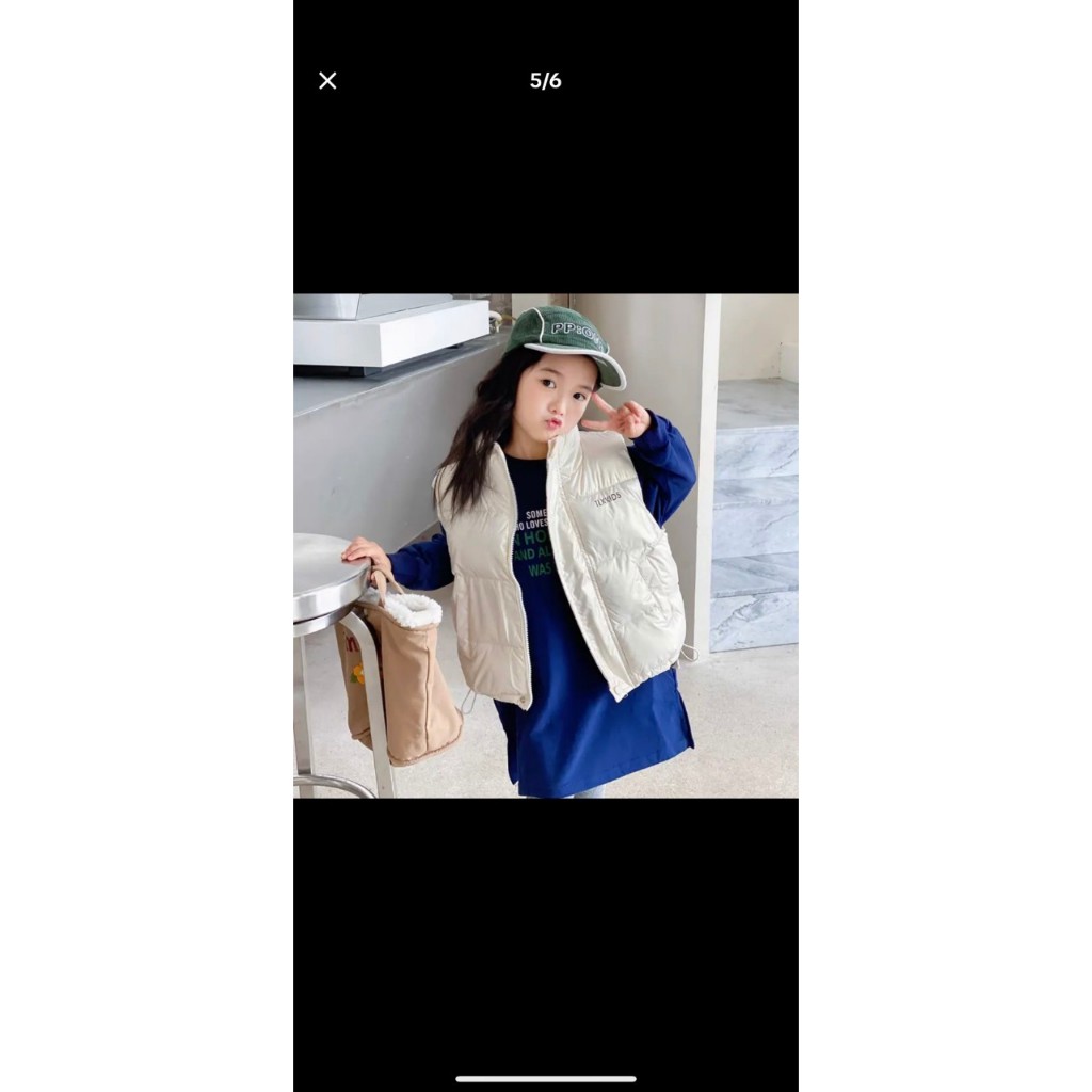 Áo phao gile cho bé, áo khoác gile cho bé trai, bé gái