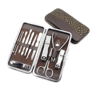 (Xả kho) Bộ kiềm làm móng làm nail túi da 12 món