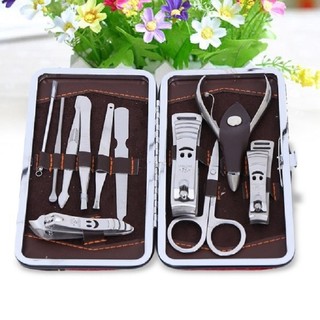(Xả kho) Bộ kiềm làm móng làm nail túi da 12 món