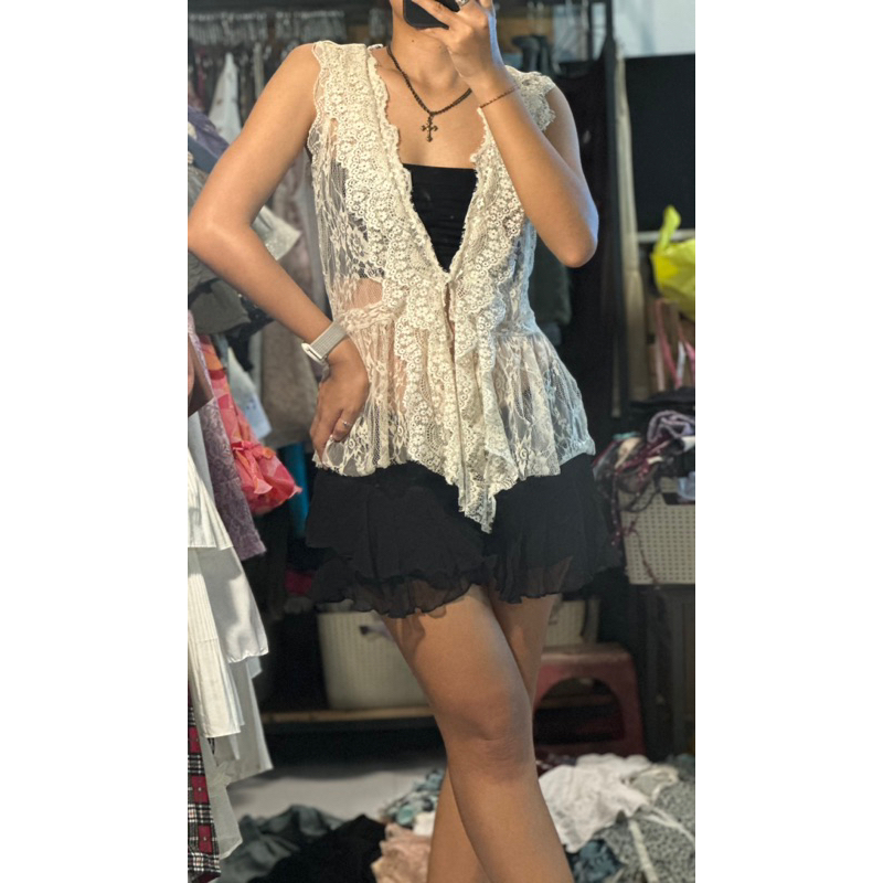 Áo khoác ren freesize