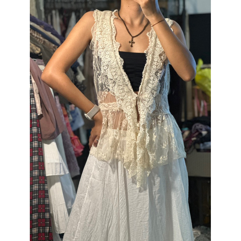 Áo khoác ren freesize