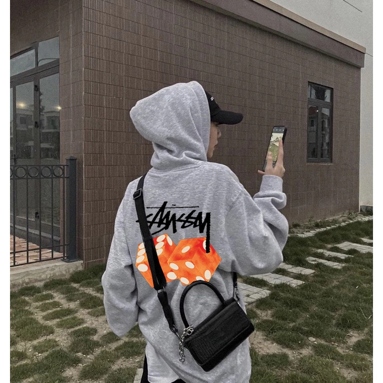 Áo khoác hoodie zip xúc xắc chính hãng unisex form rộng nam nữ chất liệu nỉ bông cao cấp dày dặn có mũ YCT