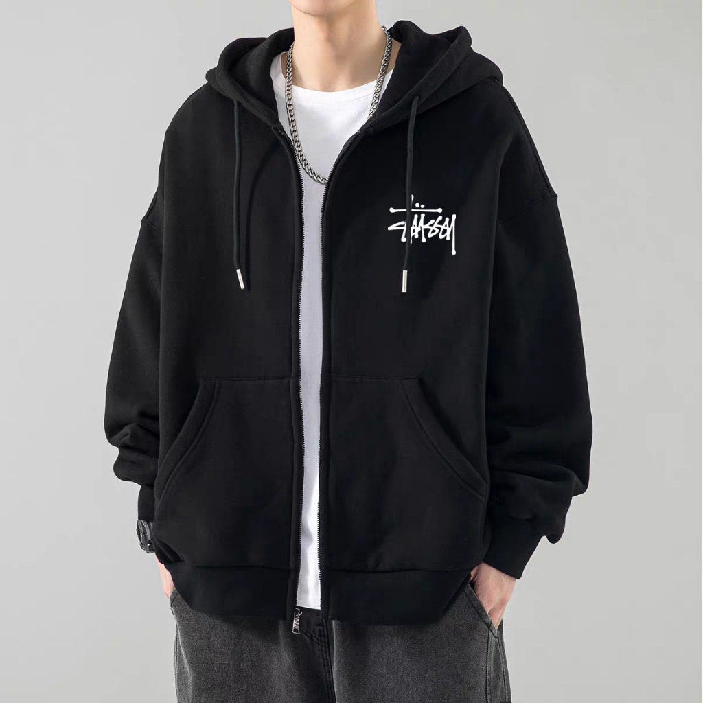 Áo khoác hoodie zip xúc xắc chính hãng unisex form rộng nam nữ chất liệu nỉ bông cao cấp dày dặn có mũ YCT