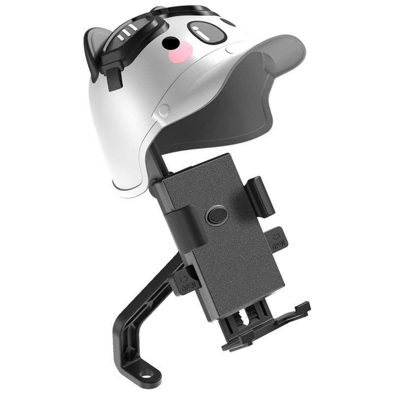 GIÁ ĐỠ ĐIỆN THOẠI CÓ MŨ DỄ THƯƠNG CHE NẮNG, CHE MƯA CÓ THỂ XOAY CHO XE ĐẠP, XE MÁY