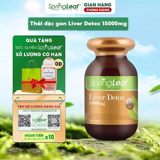 Thải độc gan Liver Detox 15000mg Spring Leaf hỗ trợ quá trình dọn sạch và thải độc tự nhiên của gan 120v