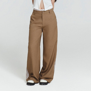 Quần dài SheByShj ống suông rộng màu nâu - Brown Over Pants