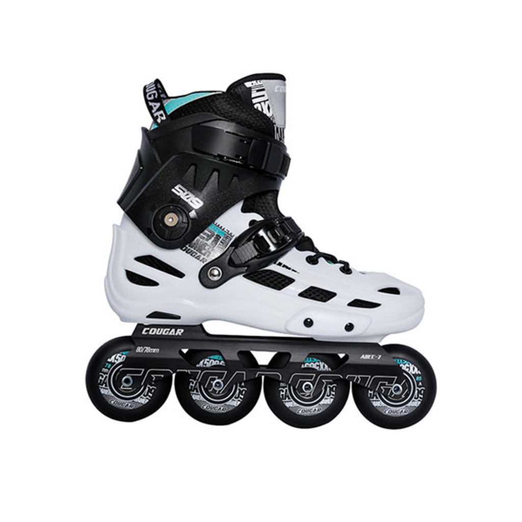 Giày patin người lớn  COUGAR 509C 2 màu đen/ trắng