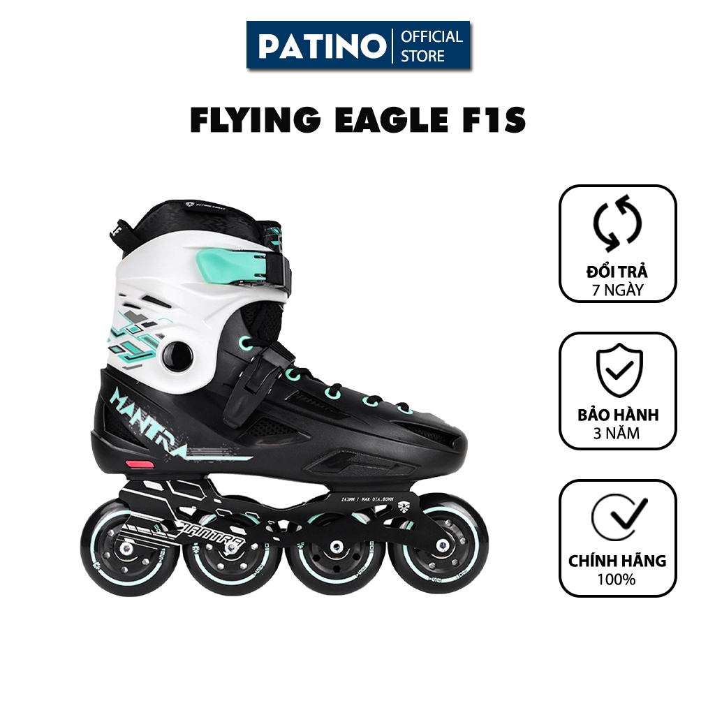 Giày patin người lớn FLYING EAGLE F1S+ màu đen