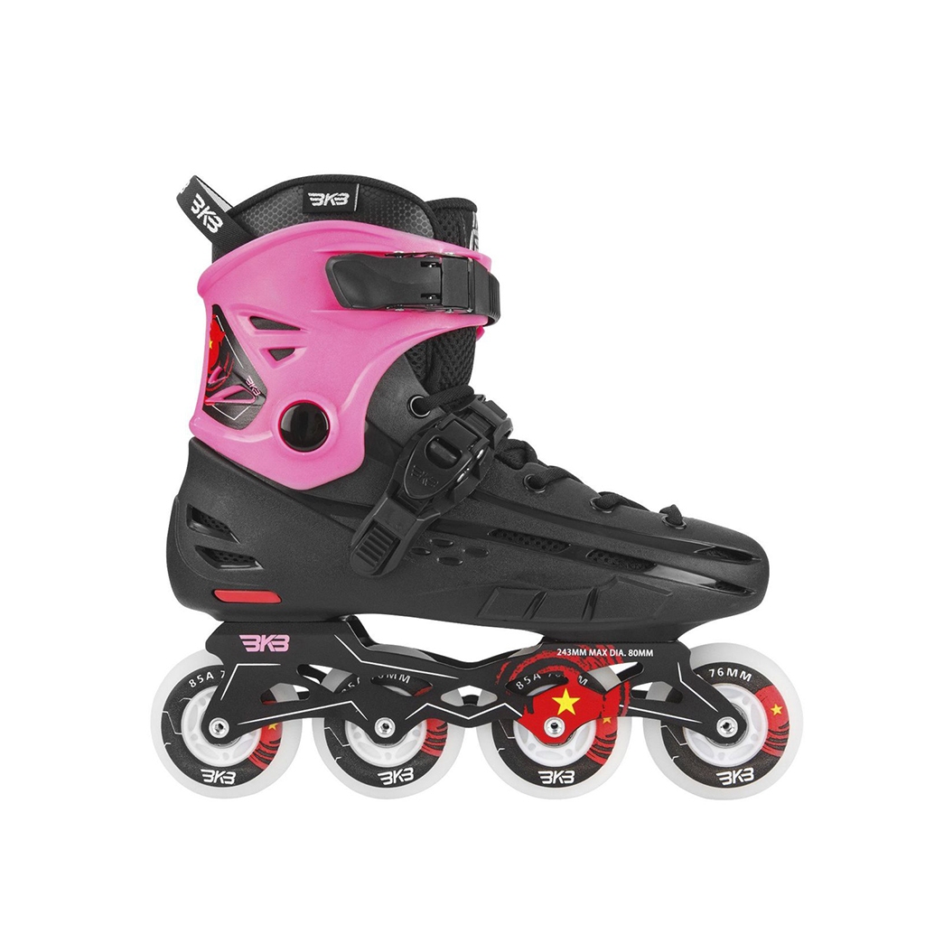 Giày patin người lớn BKB RV5 2 màu hồng/ đen chính hãng, giá tốt