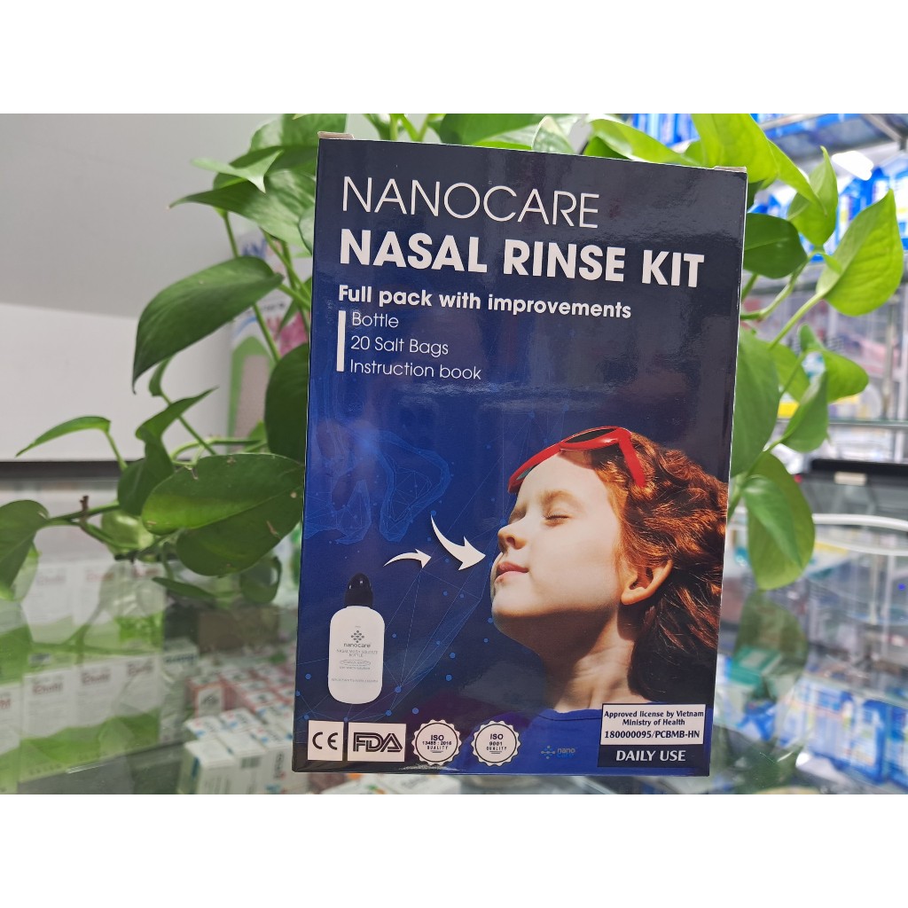 Bình rửa mũi Nanocare kèm 20 gói muối