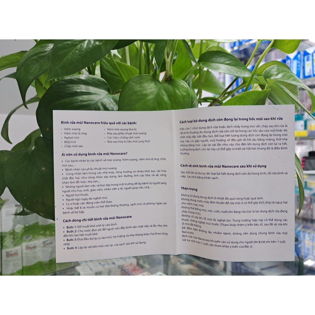 Bình rửa mũi Nanocare kèm 20 gói muối