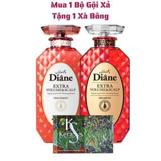 Bộ Gội , Xả dành cho tóc mỏng, rụng nhiều và nhiều gàu Moist Diane Extra Volume & Scalp 450ml