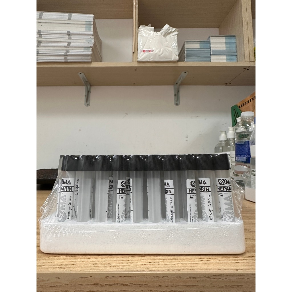 Ống nghiệm kháng đông 2ml Heparin VMA Hồng Thiện Mỹ