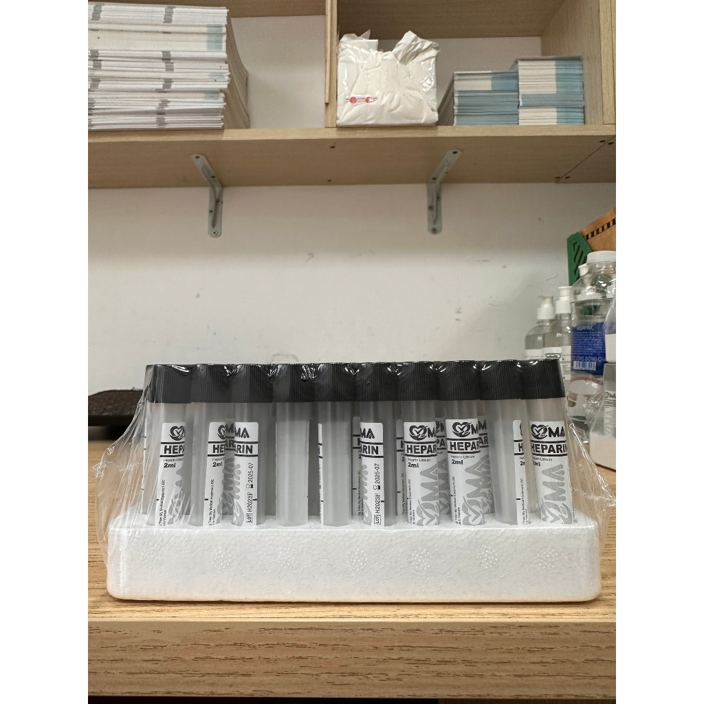 Ống nghiệm kháng đông 2ml Heparin VMA Hồng Thiện Mỹ