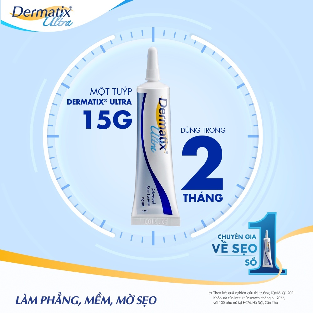 Dermatix Ultra Kem Làm Phẳng Mềm Và Mờ Sẹo 15g