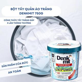 Bột Tẩy Vết Bẩn Quần Áo Trắng Dekmit Oxi Power 750g Không Mùi, Tẩy Vết Ố, Xỉn Màu, Vết Cà Phê