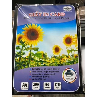 50 tờ giấy in card 2 mặt khổ a3 giấy định lượng 250gsm