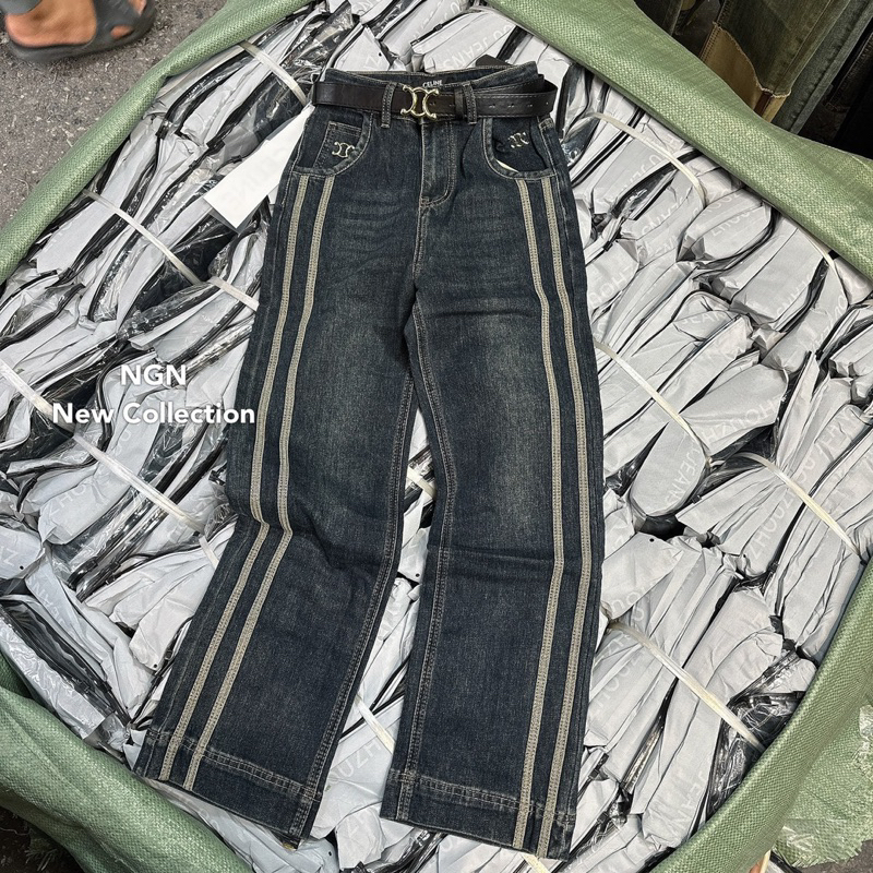 Quần Jean xuông sọc