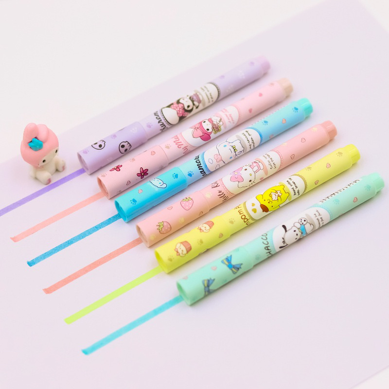 Hộp 6 chiếc bút đánh dấu Sanrio