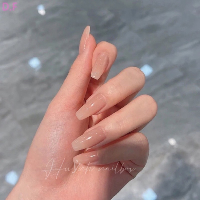 Nailbox móng úp tay thiết kế màu thạch trơn, được chọn màu