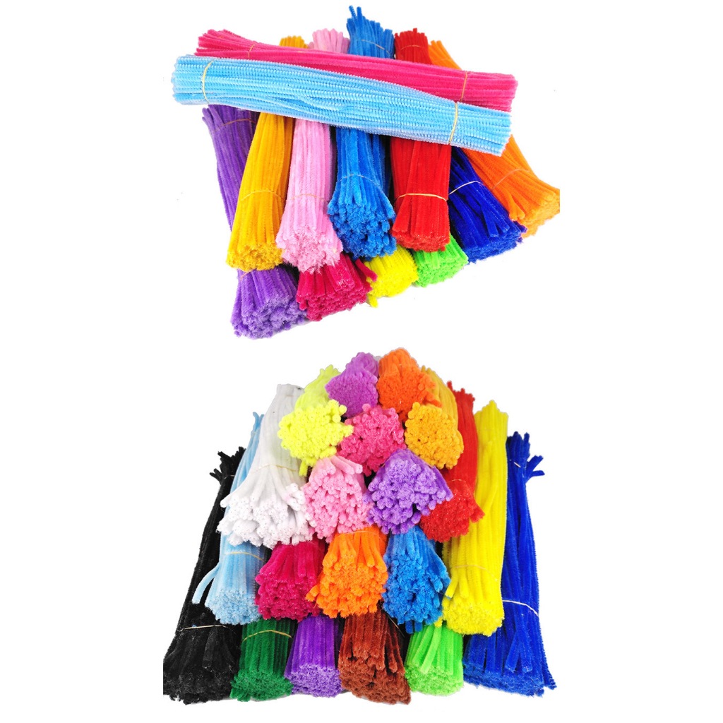 Combo 100 Dây kẽm nhung màu pastel, tươi sáng, trang trí handmade,thủ công, đồ chơi cho bé, làm hoa, hộp bút