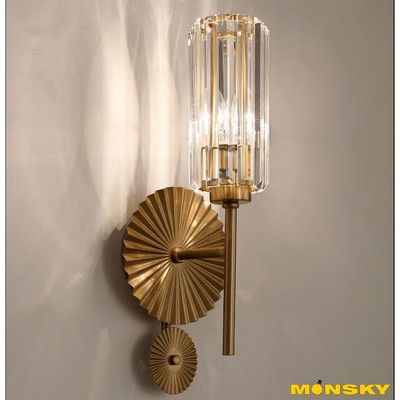 Đèn tường LED MONSKY LOGIT pha lê nhỏ gọn, tiện dụng trang trí nội thất dùng bóng LED đui xoáy