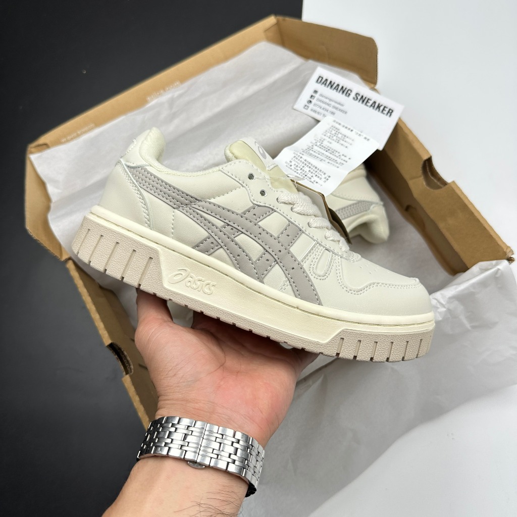 Giày sneaker Asics Court Mz Cream Grey ( Asics xám kem ) bản best quality - giá sỉ | DANANG SNEAKER.