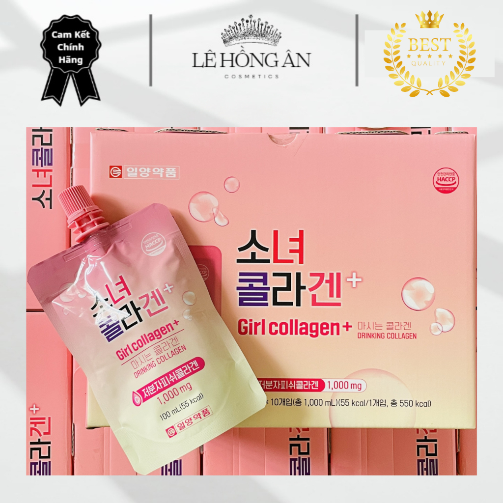 Nước Uống Bổ Sung Girl Collagen Hàn Quốc Hỗ Trợ Làm Đẹp Da Hộp 10 Gói