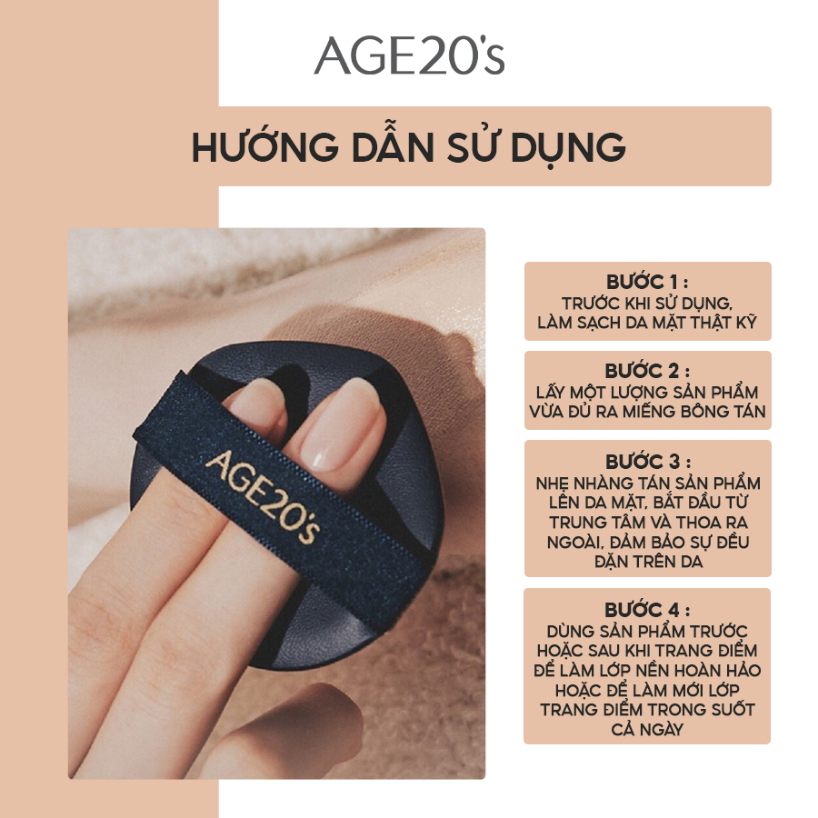 Phấn Nền Cho Da DầuAGE20's Velvet Lasting Pact SPF50+/PA++++ 14g