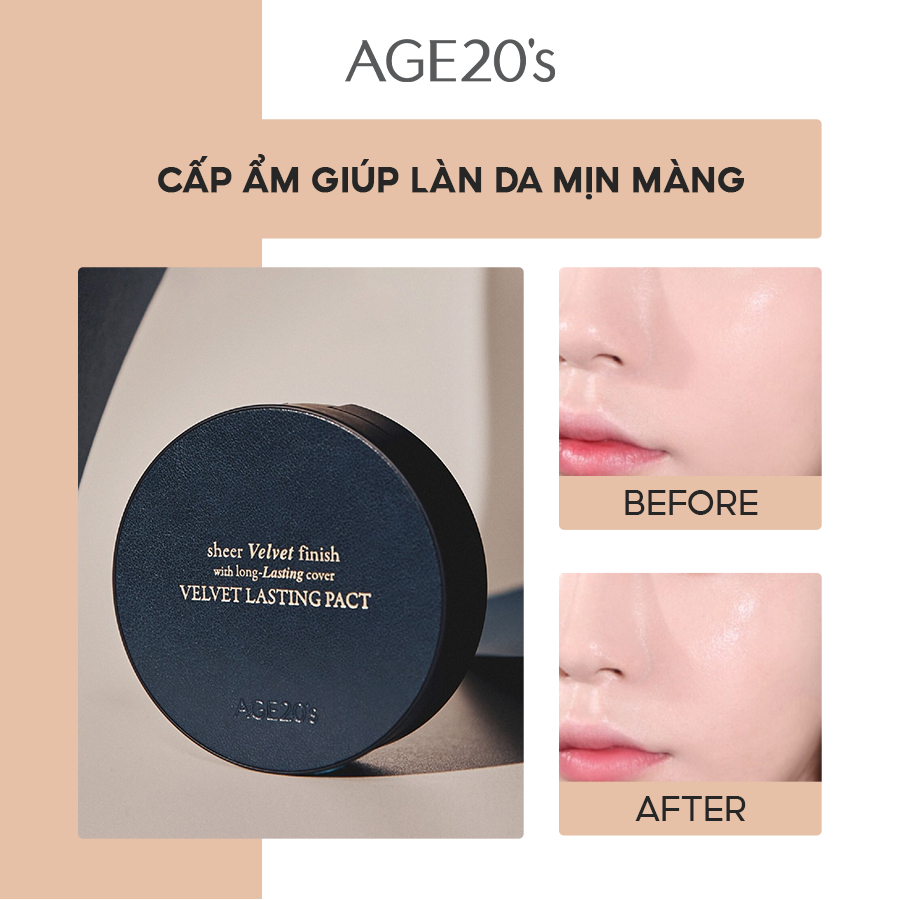 Phấn Nền Cho Da DầuAGE20's Velvet Lasting Pact SPF50+/PA++++ 14g