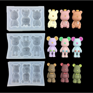 Khuôn silicon Gấu Bearbrick, Khuôn Gấu làm thạch rau câu pudding bánh hoạt hình
