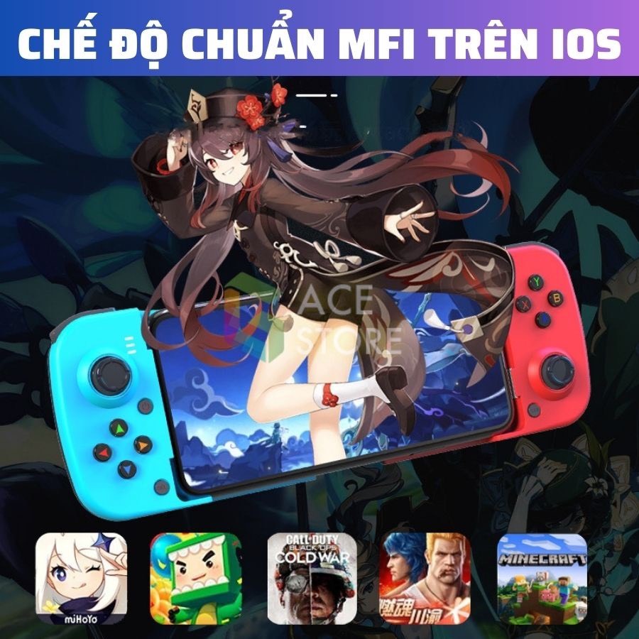 Gamepad Tay Game Không Dây Bluetooth 5.0 D3 Đa Nền Tảng Có Đèn Led Phím Cho Điện Thoại, Máy Tính, Máy Tính Bảng, Máy Gam