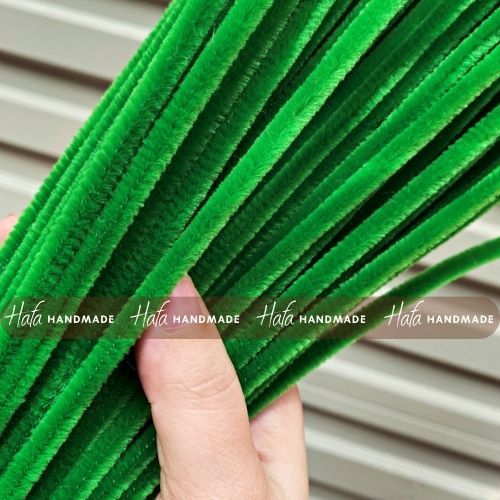 A023 - KẼM NHUNG XANH LÁ ĐẬM, Kẽm Lông Loại 1 Làm Hoa Handmade, Đồ Trang Trí Decor, Đồ Chơi cho bé Freeship