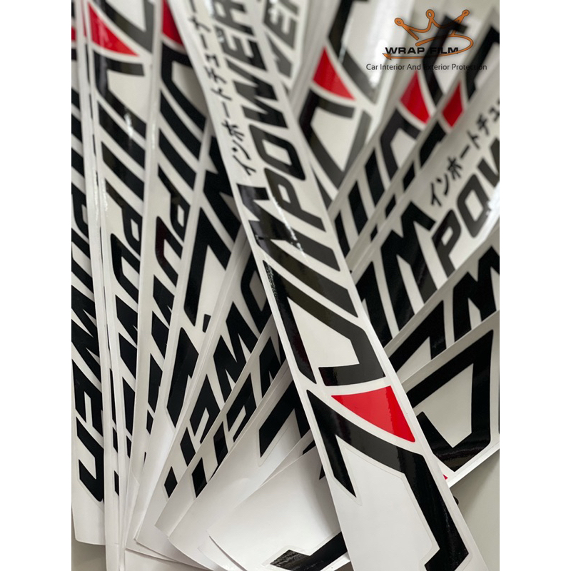 Tem trang trí ô tô - Tem JDM - Tem pvc 3 lớp