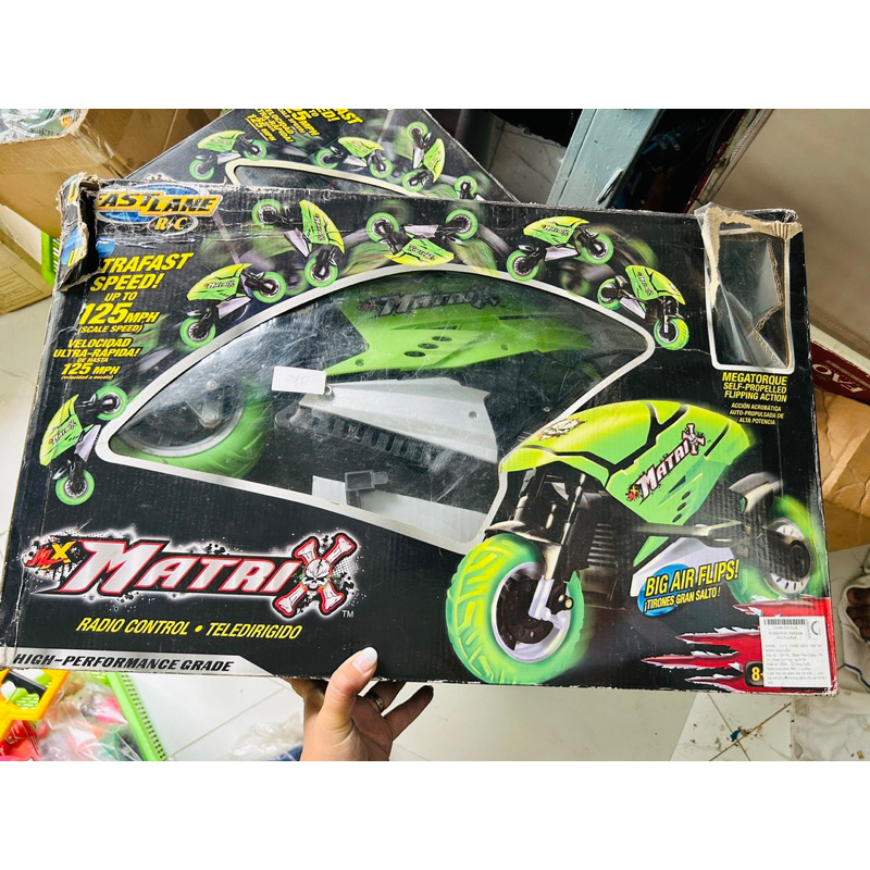 Mô hình xe Moto điều khiển Fast Lane JLX Matrix Motorcycle Remote Control Used Once Great chính hãng Toy R Us