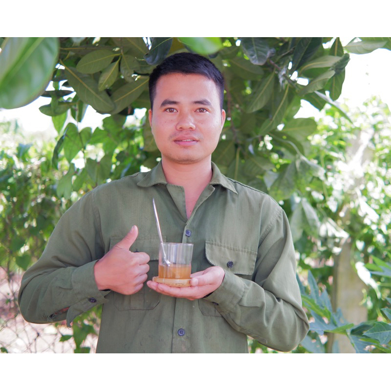 Trà Gừng Gió ít đường nhà Chạm Vị-Nấu bếp củi từ cốt gừng và 10% đường phèn.