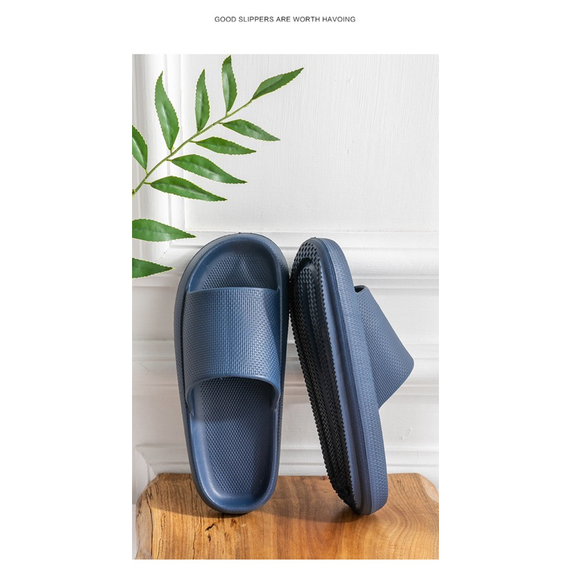 Dép quai ngang đế bánh mì, dép bánh mì siêu êm đi trong nhà, đi chơi nam nữ