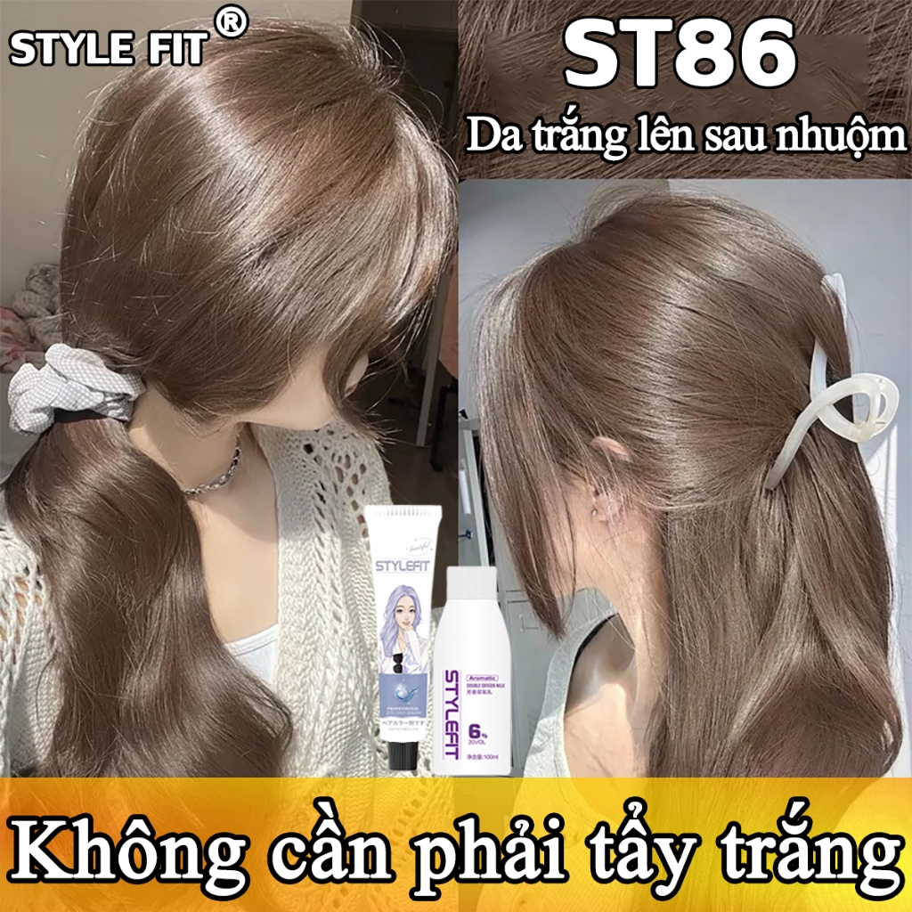 Mua về nhuộm ngay💆‍♀️💆‍♂️Thuốc Nhuộm Tóc Màu NÂU SỮA，chenglovehairs，Chiết xuất thực vật không gây hại cho tóc