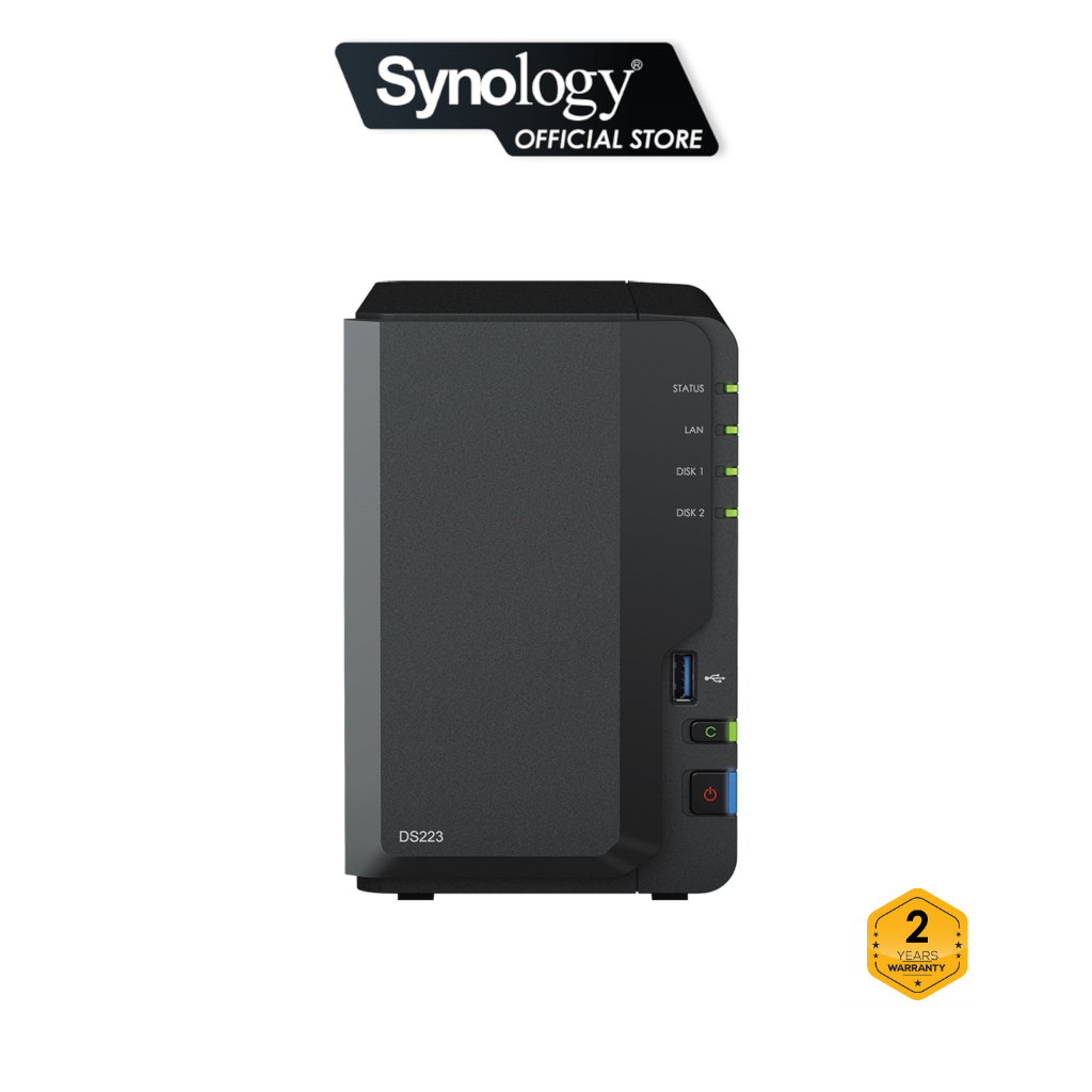 Thiết bị lưu trữ mạng Synology DS223 2-bay DiskStation , Realtek RTD1619B quad-core processor ,2GB, 2Y WTY_DS223