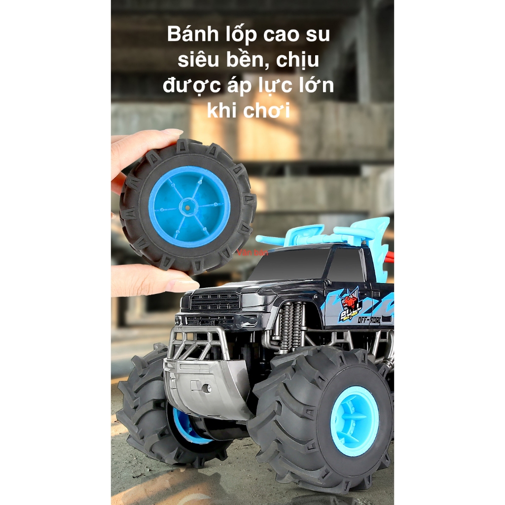 Đồ Chơi Xe Địa Hình Điều Khiển Từ Xa Xe Tải Quái Vật, Có Thể Bơi Dưới Nước