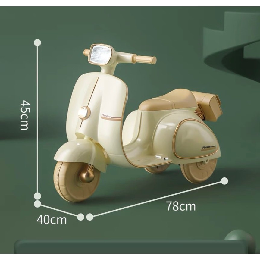 [Quà Tặng Không Bán] Xe máy điện, xe Vespa cho bé