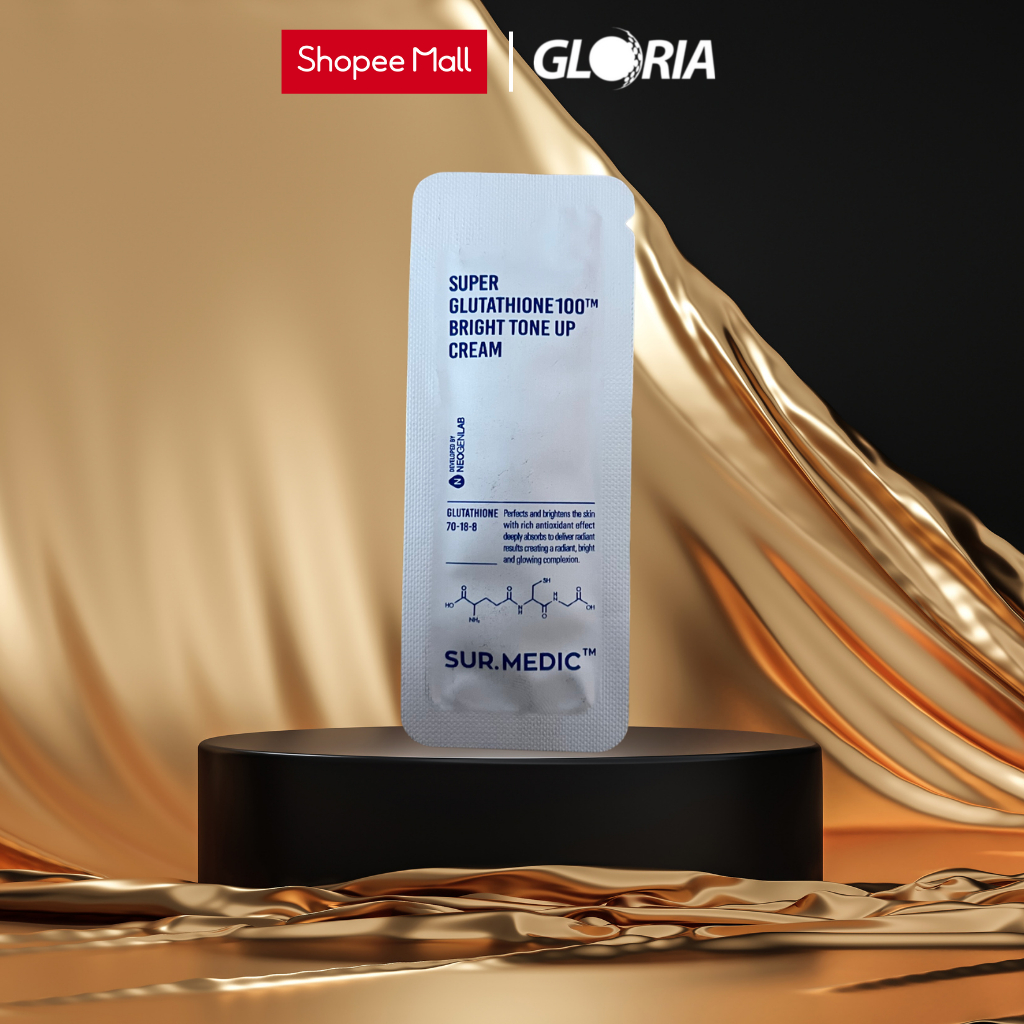 [ HB Gift ] Tinh chất Glutathione Nâng Tông Da Buổi Sáng Sur.Medic Super Glutathione 100 Bright Tone Up Cream 1ml