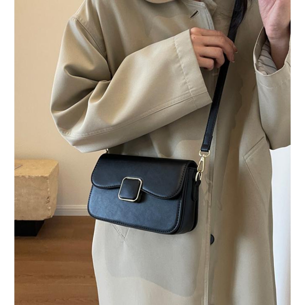 Túi đeo chéo da mềm túi nữ thời trang trẻ trung thanh lịch hoạ tiết Khoá vá da phong cách Hàn Quốc JUMALY-TDC176