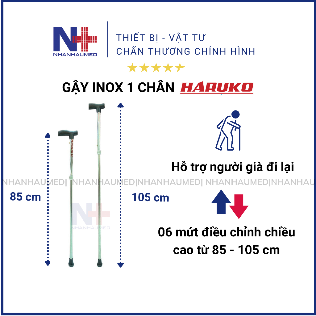 Gậy 3 Chân 4 Chân, Gậy Cho Người Già, Gậy Inox 3 chân 4 chân