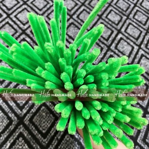A017 - KẼM NHUNG MÀU XANH LÁ, Kẽm Lông Loại 1 Làm Hoa Handmade, Đồ Trang Trí Decor, Đồ Chơi cho bé Freeship