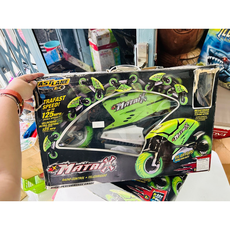 Mô hình xe Moto điều khiển Fast Lane JLX Matrix Motorcycle Remote Control Used Once Great chính hãng Toy R Us