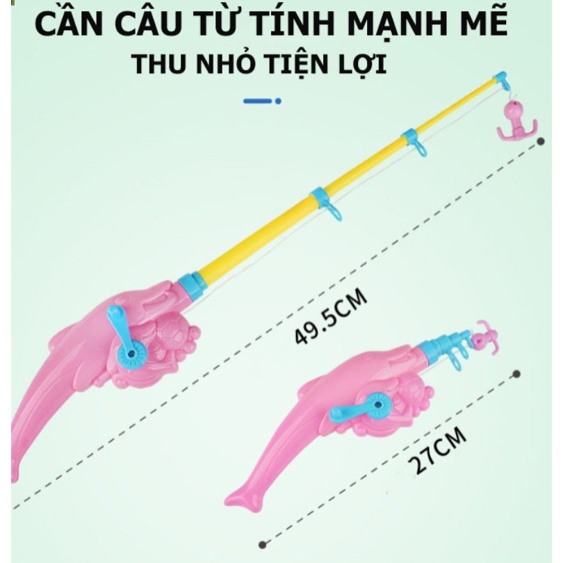 Đồ Chơi Câu Cá Đại Dương 27 Chi Tiết Có Bể Phao Kèm Cần Câu Nhựa